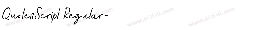 QuotesScript Regular字体转换